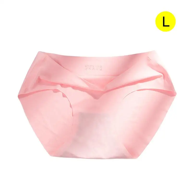 Pink MISS M, сексуальные трусики, женские бесшовные Однотонные трусы, нижнее белье для женщин, стринги, нижнее белье, ледяной шелк, мягкие удобные трусы, Culotte Femme - Цвет: Pink