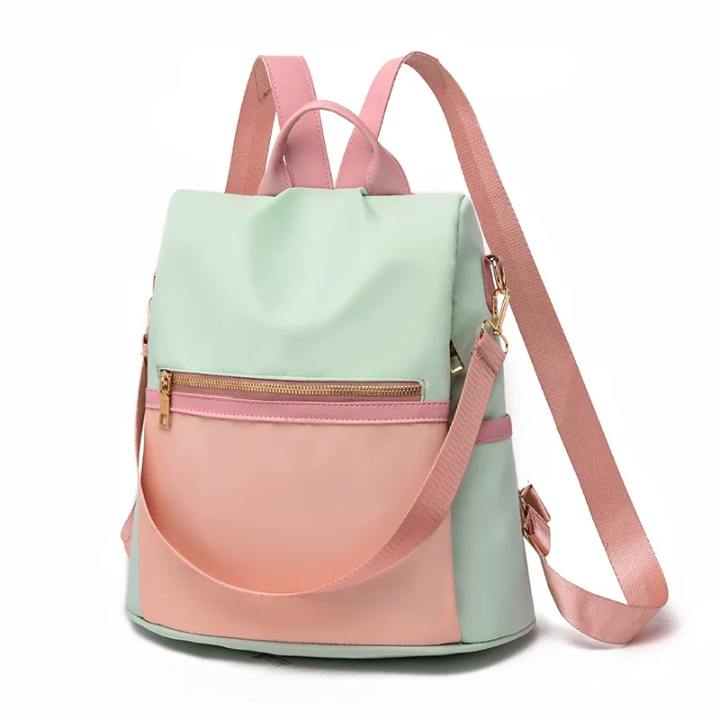 Рюкзак женский 2019 новый корейский контрастный цвет тренд модная женская сумка