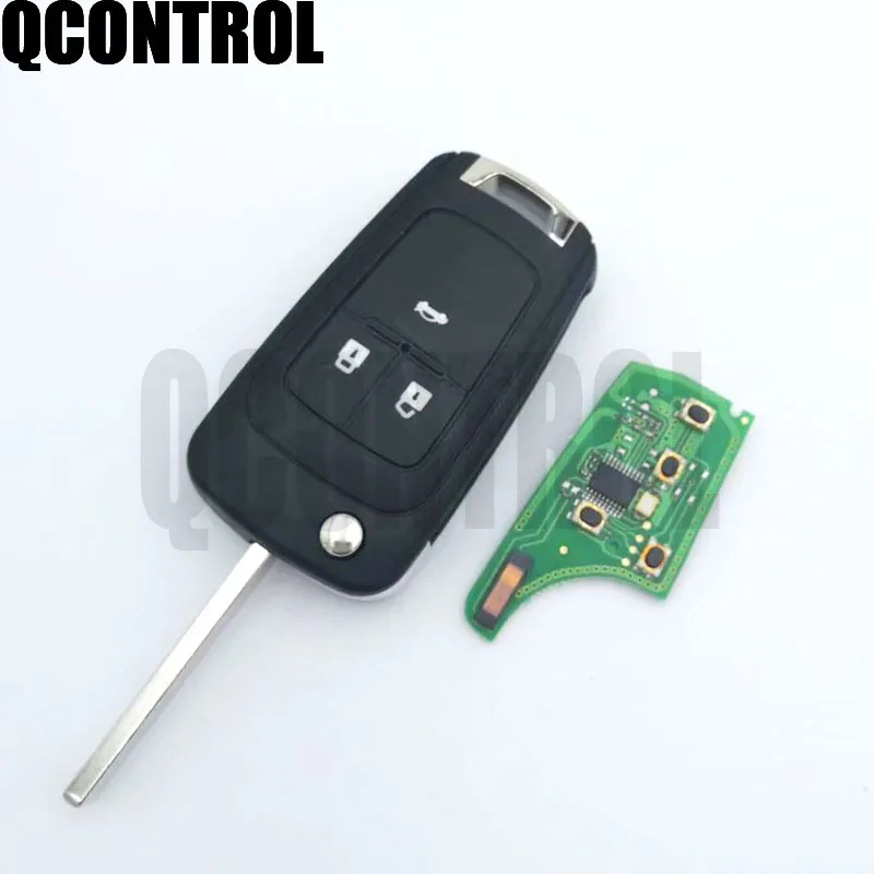 3 Кнопки QCONTROL 2/3/4 кнопки дистанционного ключа автомобиля DIY для OPEL/VAUXHALL 433 МГц для Astra J Corsa E Insignia Zafira C 2009 - Количество кнопок: 3 Кнопки