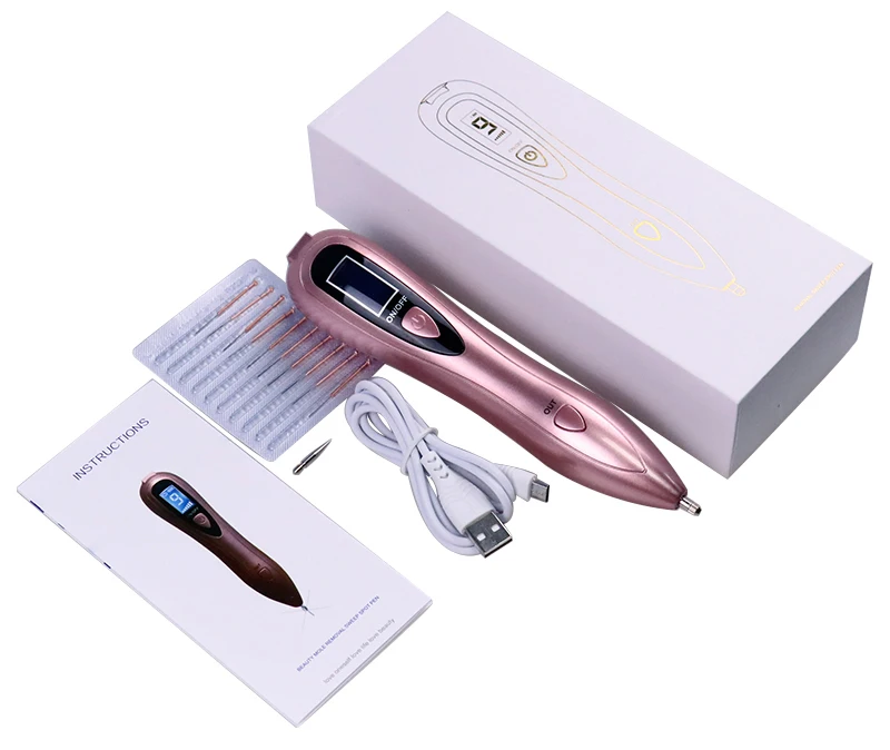 Rose Gold Plasma Pen Laser Skin Mole Removal Dark Spot / Acne /Freckle /Wart Remover No Side Effects Medical Beauty Instrument