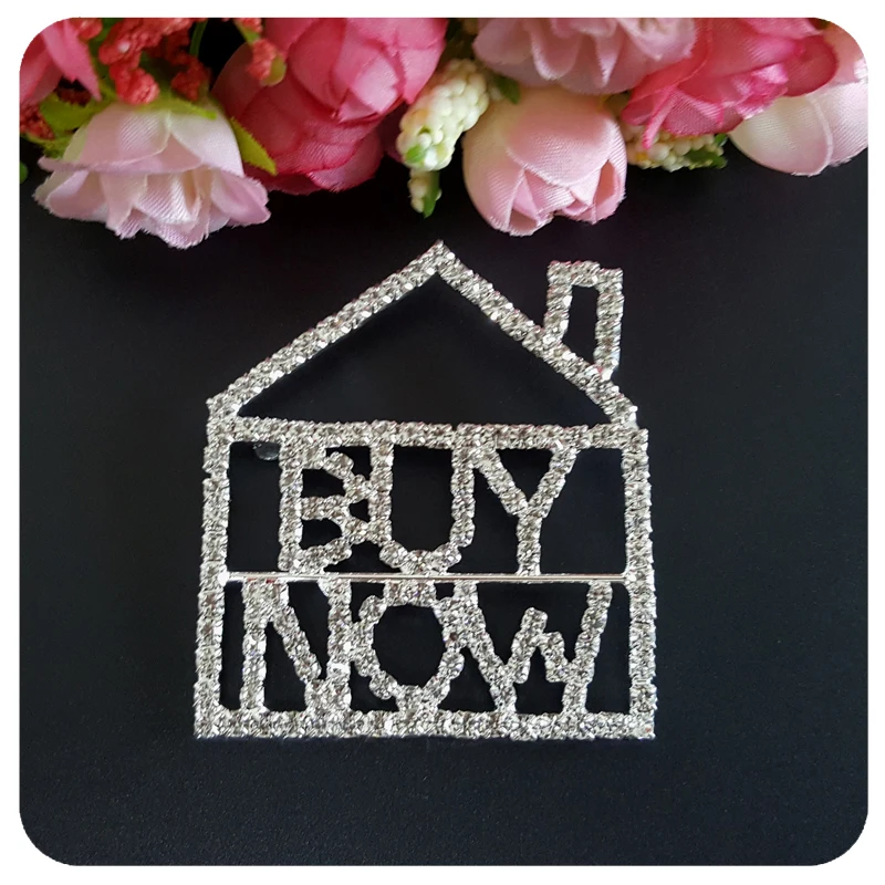 Фантастический дизайн BlingBling кристалл слова Нагрудный значок &quotКупить сейчас