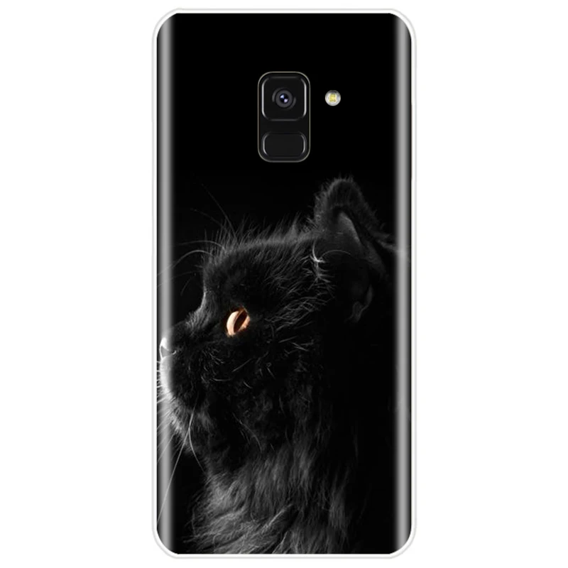 Черный чехол с кошачьим глазом для Samsung Galaxy A5 A7 A8 2015 A3 2016 2017 A9 2018 | Мобильные