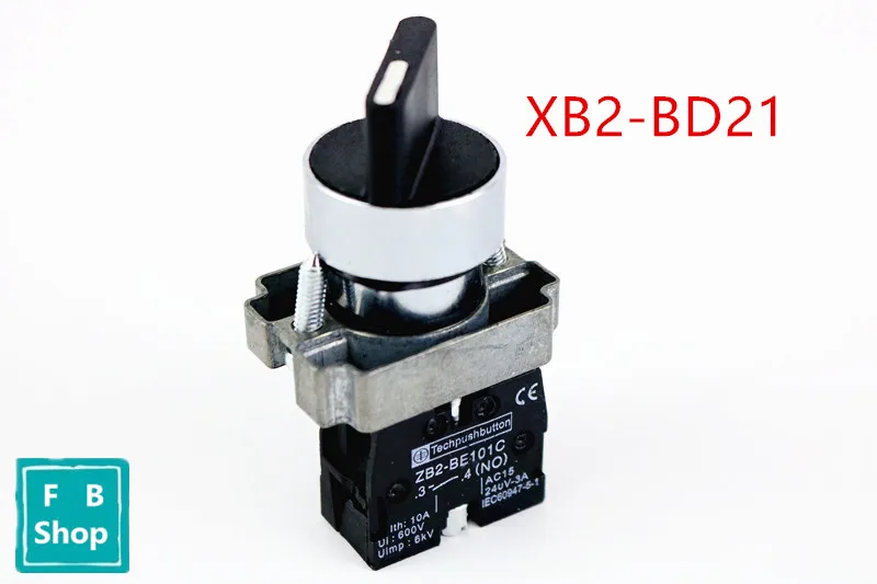 

1pcs High Quality XB2-BD21 1 NO 2 Positions Maintained Select Selector Switch