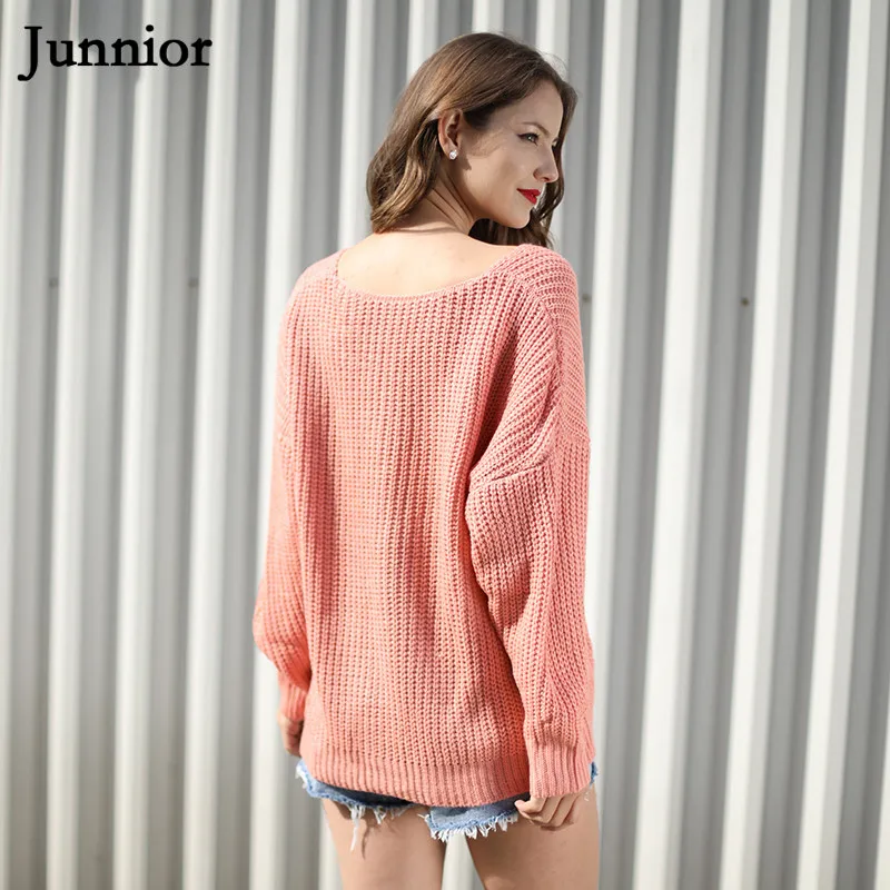 Girls Sweaters 2018 Winter Plus Size Fashion Women Streetwear Sweet V-neck Pullovers Candy Colors Age Reduction Youth | Женская одежда