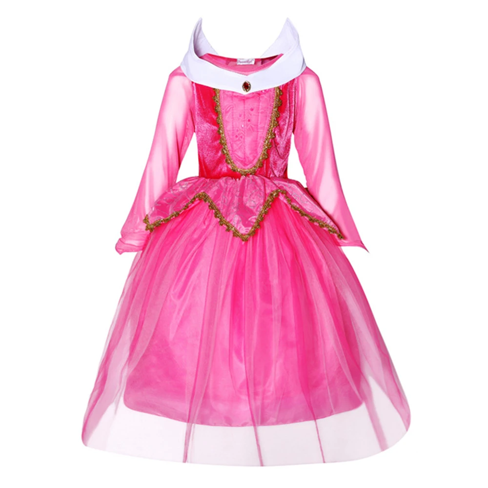 Sleeping Beauty Dress Up Girls Princess Aurora Girl Long-sleeve Children's Christmas Party Fantasia Infantil | Детская одежда и