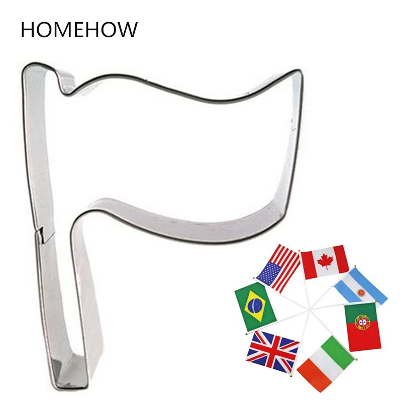 1 шт./лот подставка для печенья в форме флага из нержавеющей стали Подставка