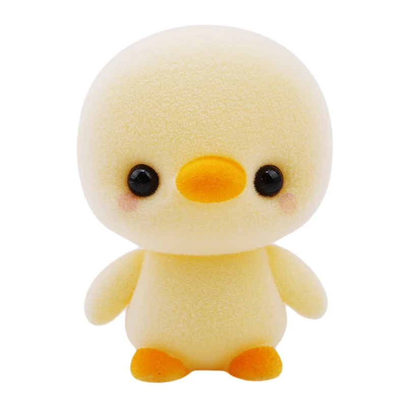 Милый пингвин кролик панда медведь кошка маленькая желтая утка Флокированная