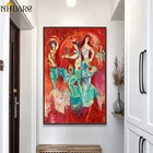 Воспроизводство классических произведений искусства, холст, печать, постер, художественная Настенная картина для гостиной, украшение для дома, Настенный декор