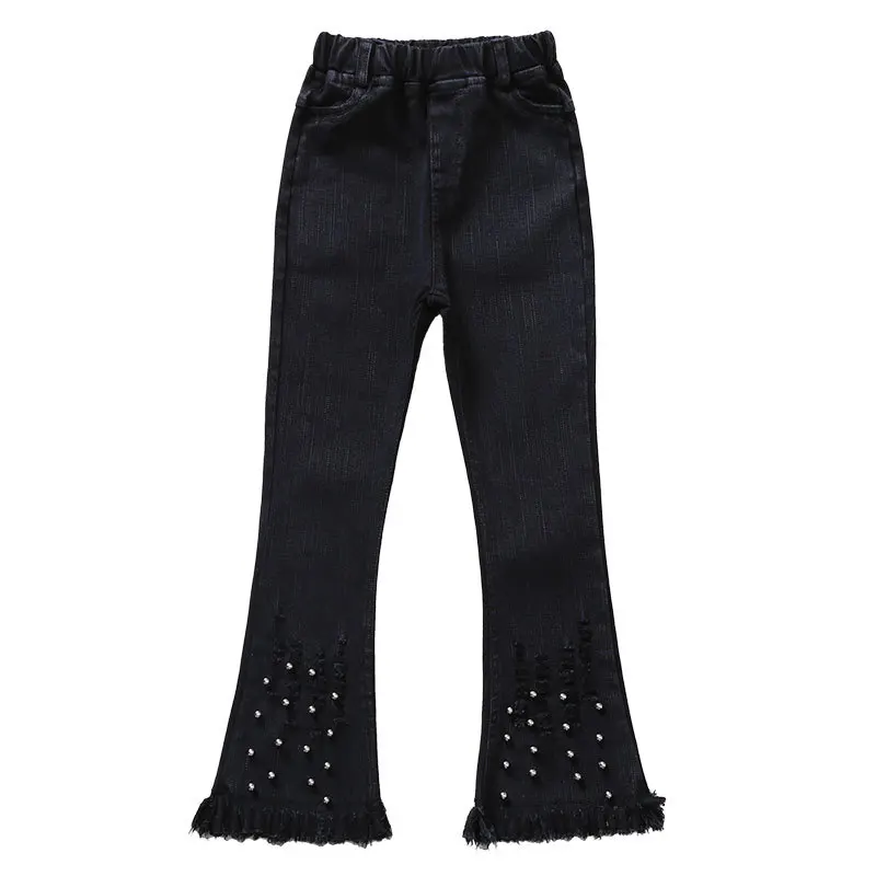 

velvet jeans winter Girls Kids boys Fringed beaded stretch comfortable cute baby Clothes Children Clothing