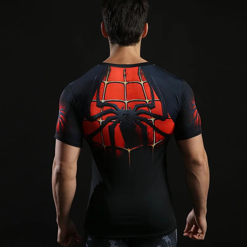Человек паук 3D печатная Футболка Капитан Америка Civil War тройники мужские короткие