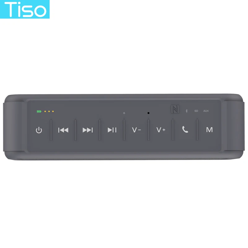 Tiso IPX7 водонепроницаемый Bluetooth динамик 2 1 каналов 20 Вт Супер 3D стерео Бас NFC