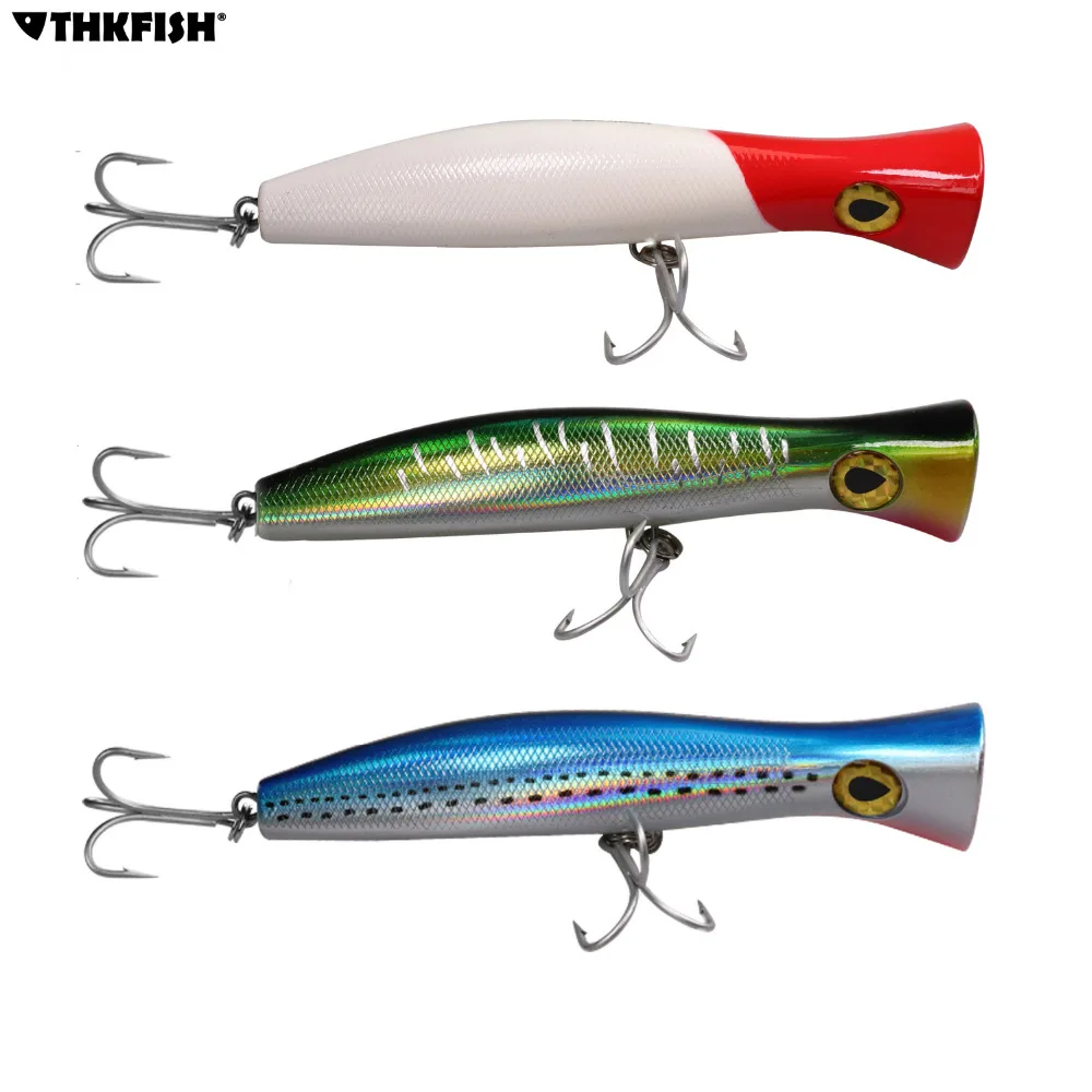 1 шт. 120 г Поппер прикормы Topwater VMC большой игре с Крючки рыболовные морских