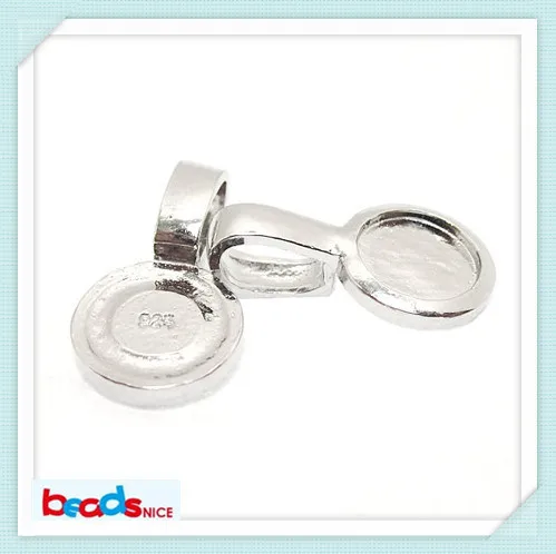 Beadsnice ID3426 new vintage style 925 sterling round pendant tray silver for Blank Bezel Pendant Settings | Украшения и