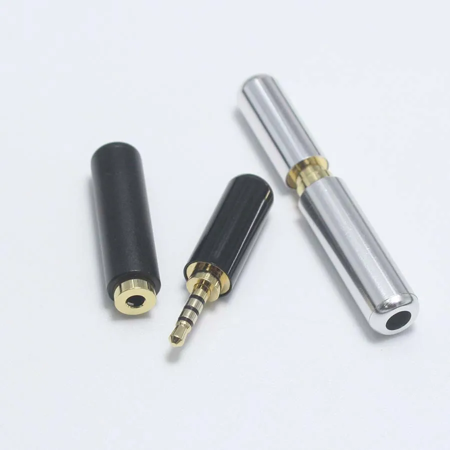 Eclyxun 1 пара 2 5 мм 4-полюсный аудио штекер/гнездовой разъем стерео для телефона