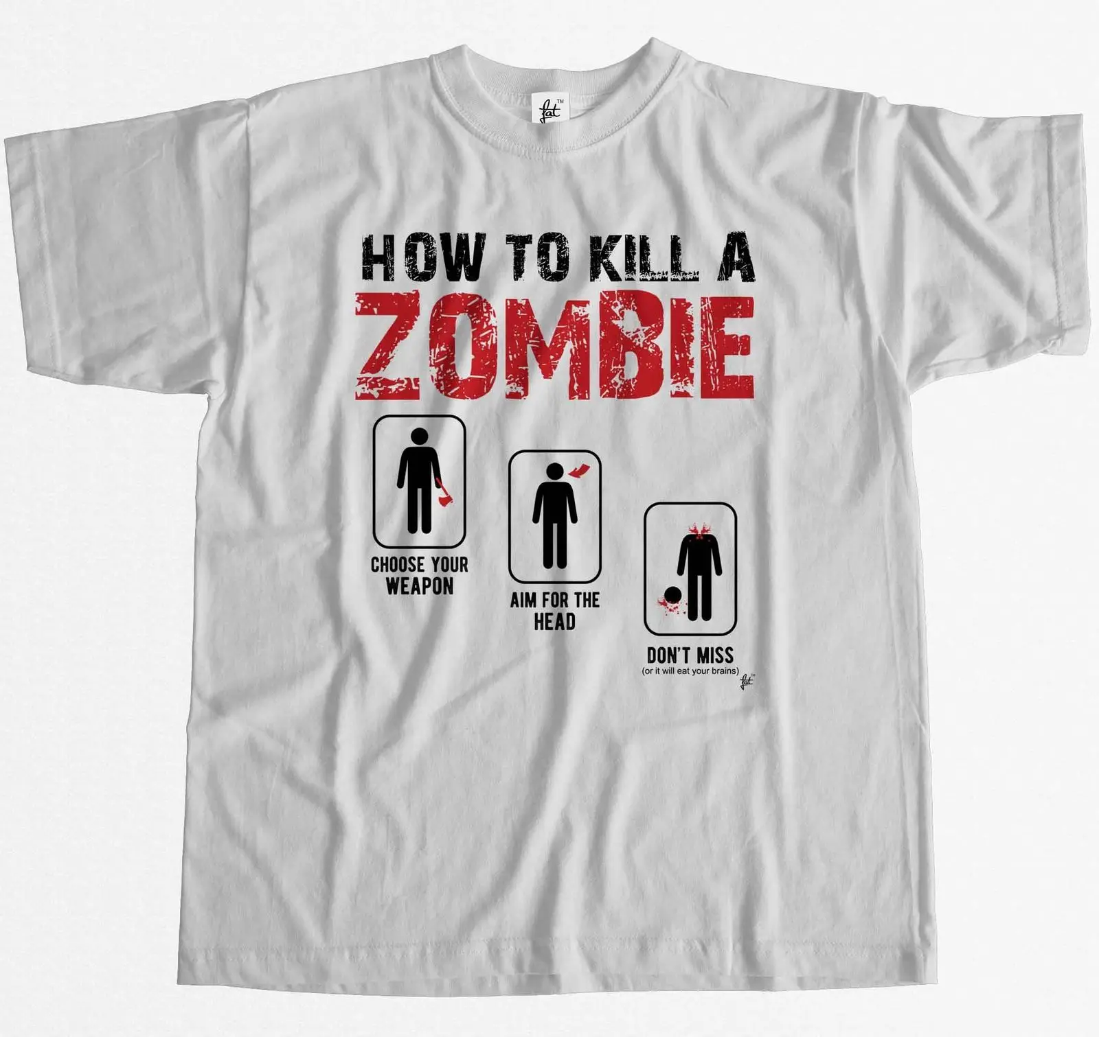 Как Kill A Zombie Choose Aim Don't Miss Survival Мужская футболка Летняя мужская модная 2019 мужские