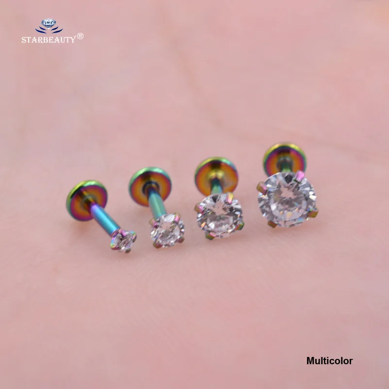 2 шт. 16G 2/3/4/5 мм белый Bijoux(украшения своими руками) шарики нос пирсинг Спираль пирсинг ореха кольцо для пирсинга губ Пирсинга Носа Кольцо Серьги на Козелок Pircing