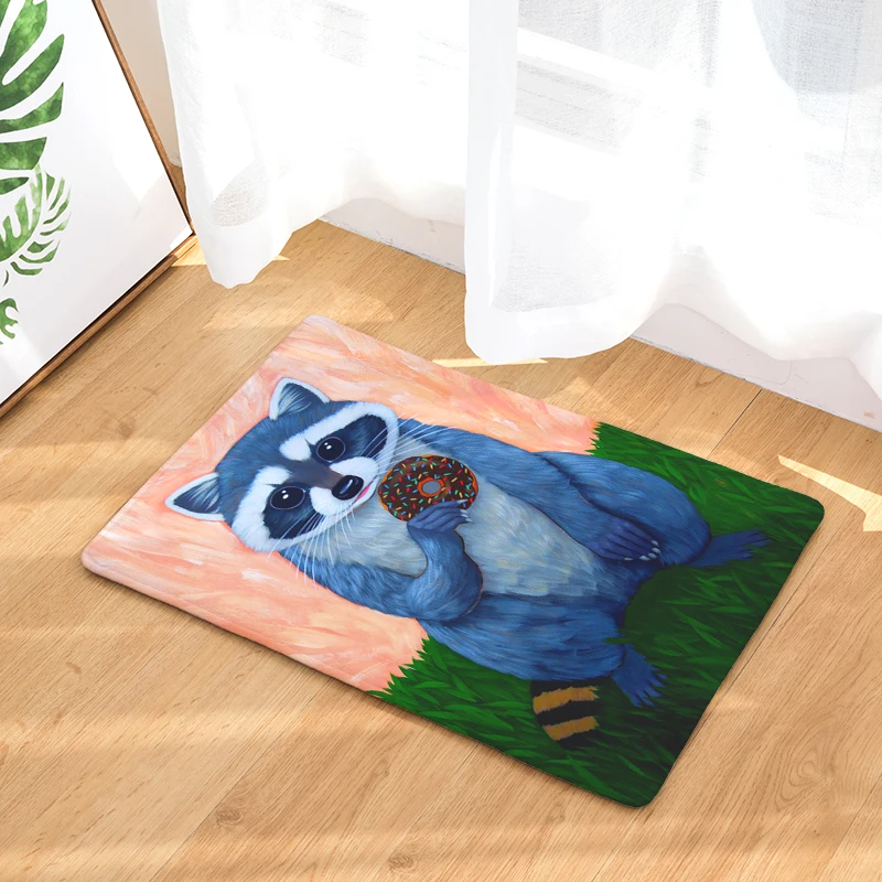 Скандинавский INS Стиль Печатный дверной коврик Кот мультяшный ковер