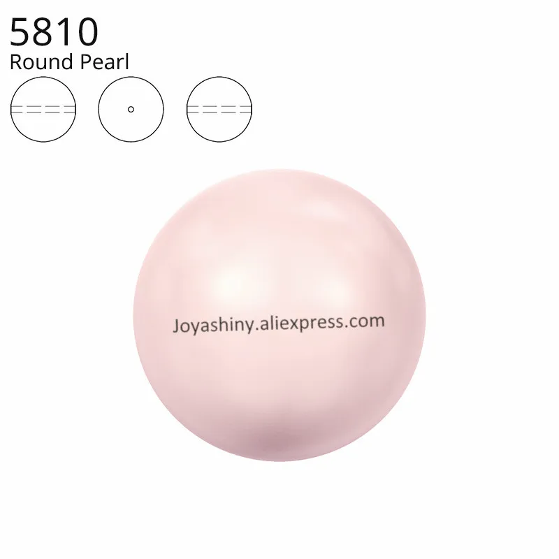 Rosaline 294 Кристалл от Swarovski 5810 круглая жемчужная бусина с полным просверленным отверстием, Бисероплетение для DIY браслетов, ювелирных изделий - Цвет: Rosaline 294
