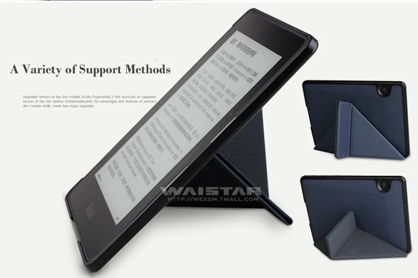 WALNEW Бизнес Высокое качество кожаный чехол для Amazon Kindle Paperwhite 6 дюймов Чехол для электронной книги трансформатор разнообразие складной