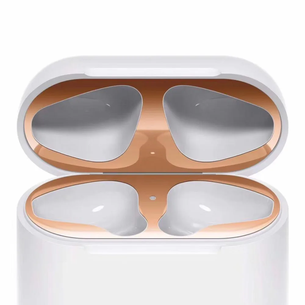 Металлическая пыль Защитная пленка для оригинального Apple AirPods чехол аксессуар