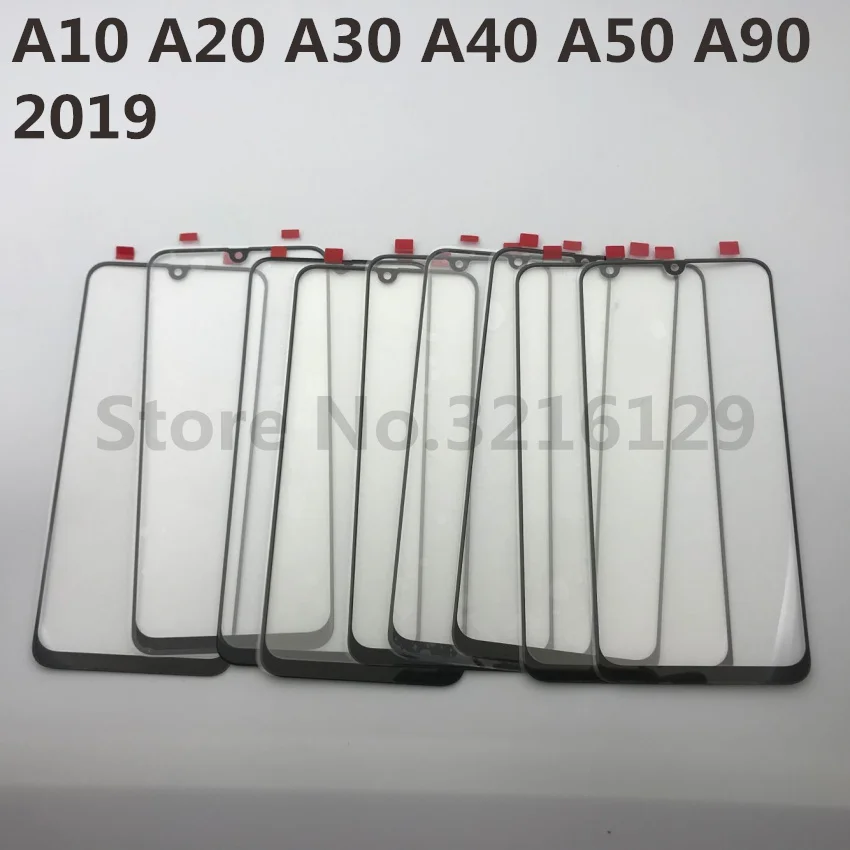 Для Samsung Galaxy A10 A20 A30 A40 A50 A60 A70 A80 A90 M10 M20 M30 ЖК-дисплей с сенсорным экраном на передней внешняя стеклянная панель Замена
