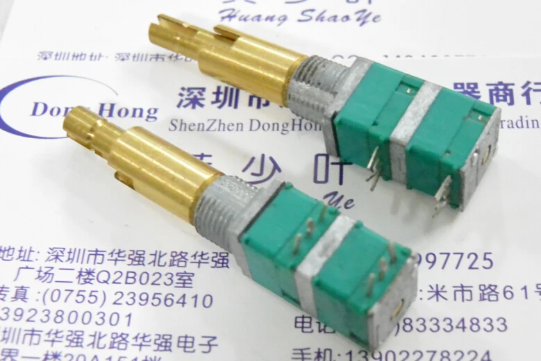 10 шт./лот японский Альп Тип RK097 прецизионный потенциометр двойной вал