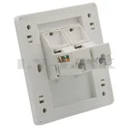 Сетевая настенная панель CAT6 RJ45 с двумя портами