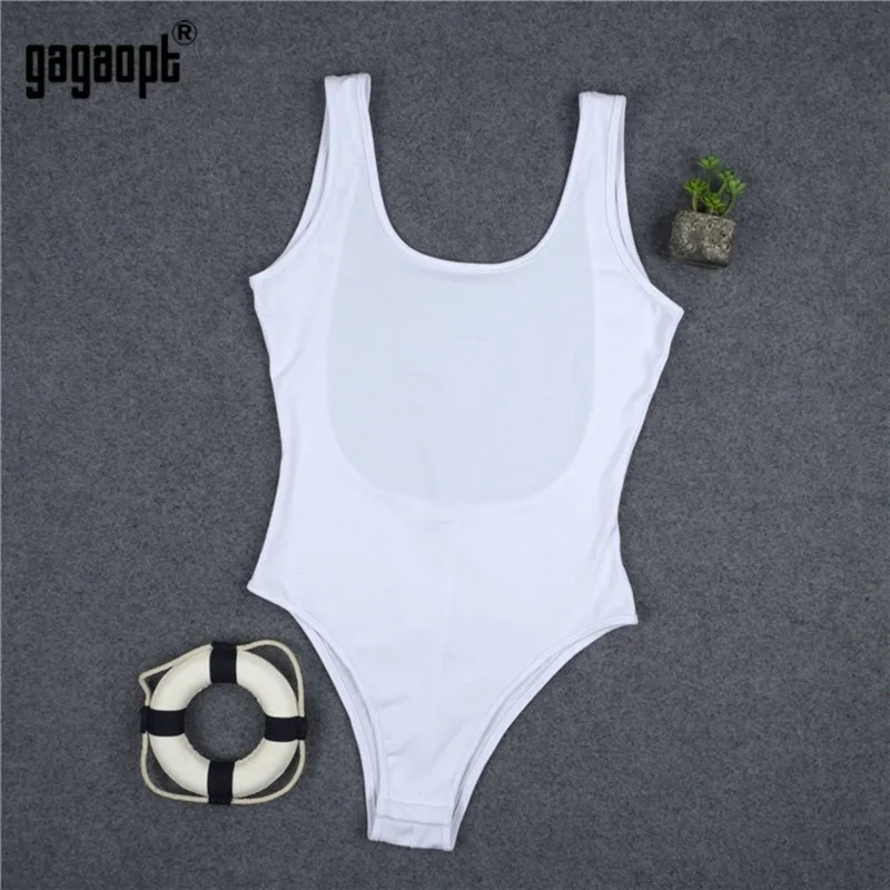 

Gagaopt 2018 Summer Backless Bodysuit Women 95% Cotton Sexy Bodysuit White/Black Sleeveless Bodysuit Jumpsuit Overalls