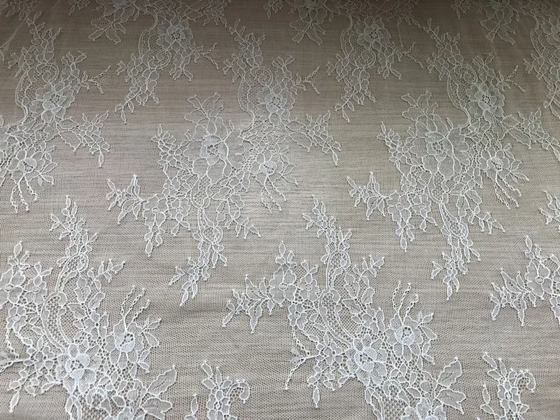 Классическое Белое и черное французское кружево Шантильи сетка для шитья ресниц