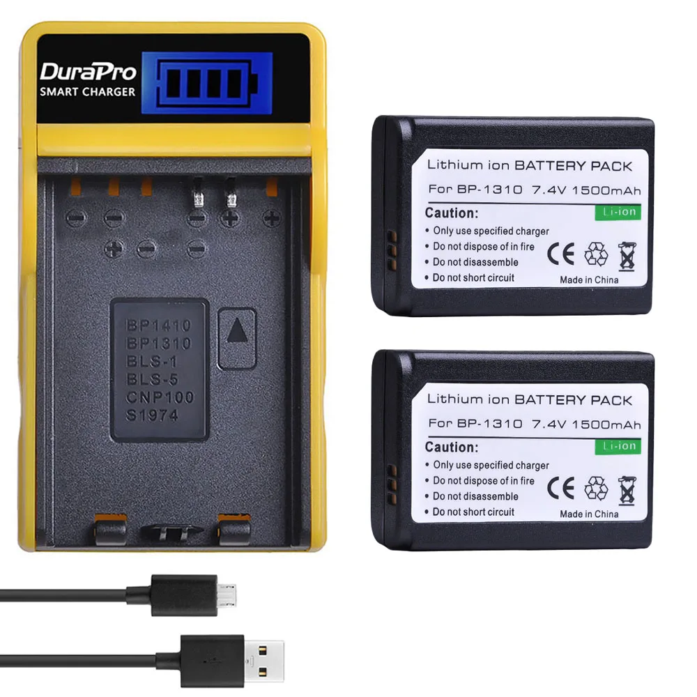 Запасной аккумулятор DuraPro 1500 мАч BP 1310 + зарядное устройство USB с ЖК дисплеем для