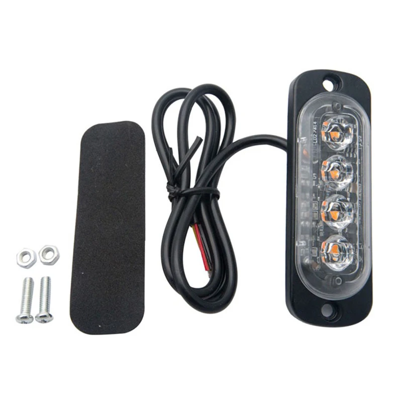 12V 24V 4 LED Автомобильный Стробоскоп сигнальный свет стробоскоп гриль мигающий