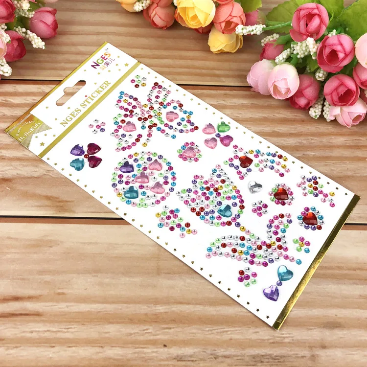 120 листов Кристалл декоративный драгоценный камень акриловый лист наклеек со