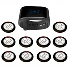 SINGCALL Беспроводная система вызова официантов кафе, церковная система пейджера 1 новый браслет часы пейджер плюс 10 кнопки вызова