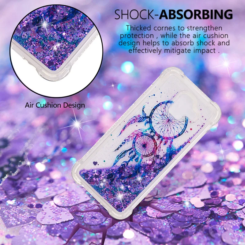 Противоударный чехол с единорогом блестящий зыбучий песок мягкий силиконовый из