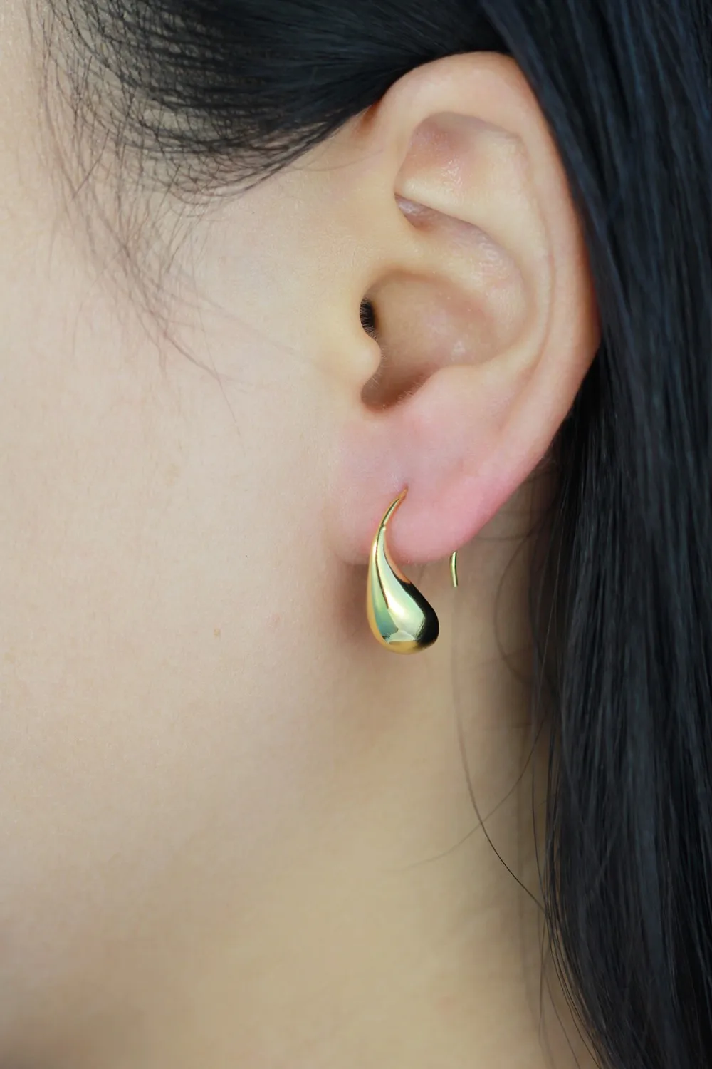 Розовое золото Цвет простой маленький Teardrop Мотаться мини Висячие серьги для Для