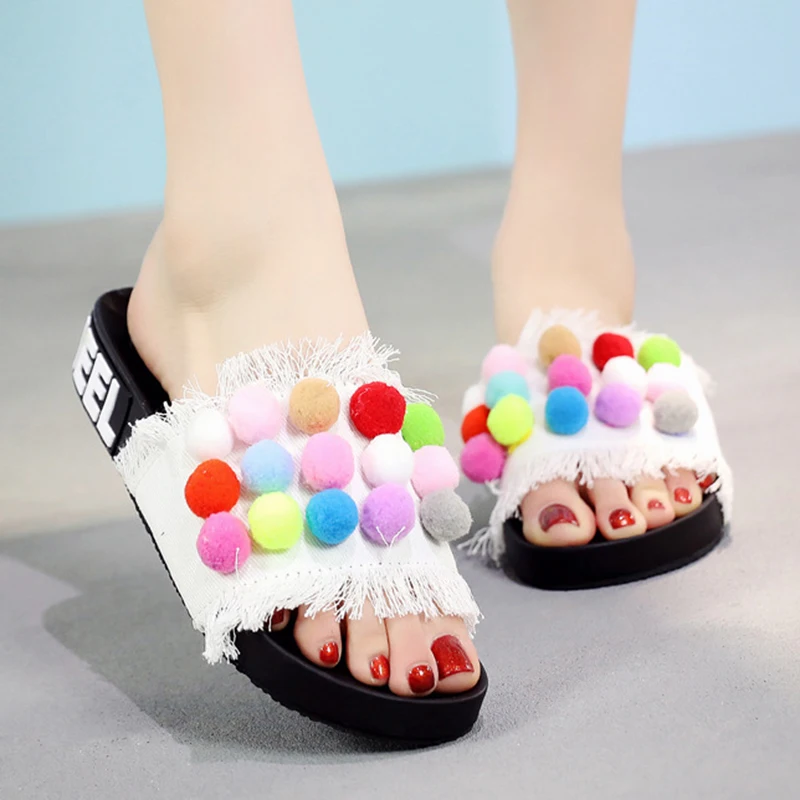 Женские сандалии на платформе ручной работы толстой подошве с цветами b202 лето