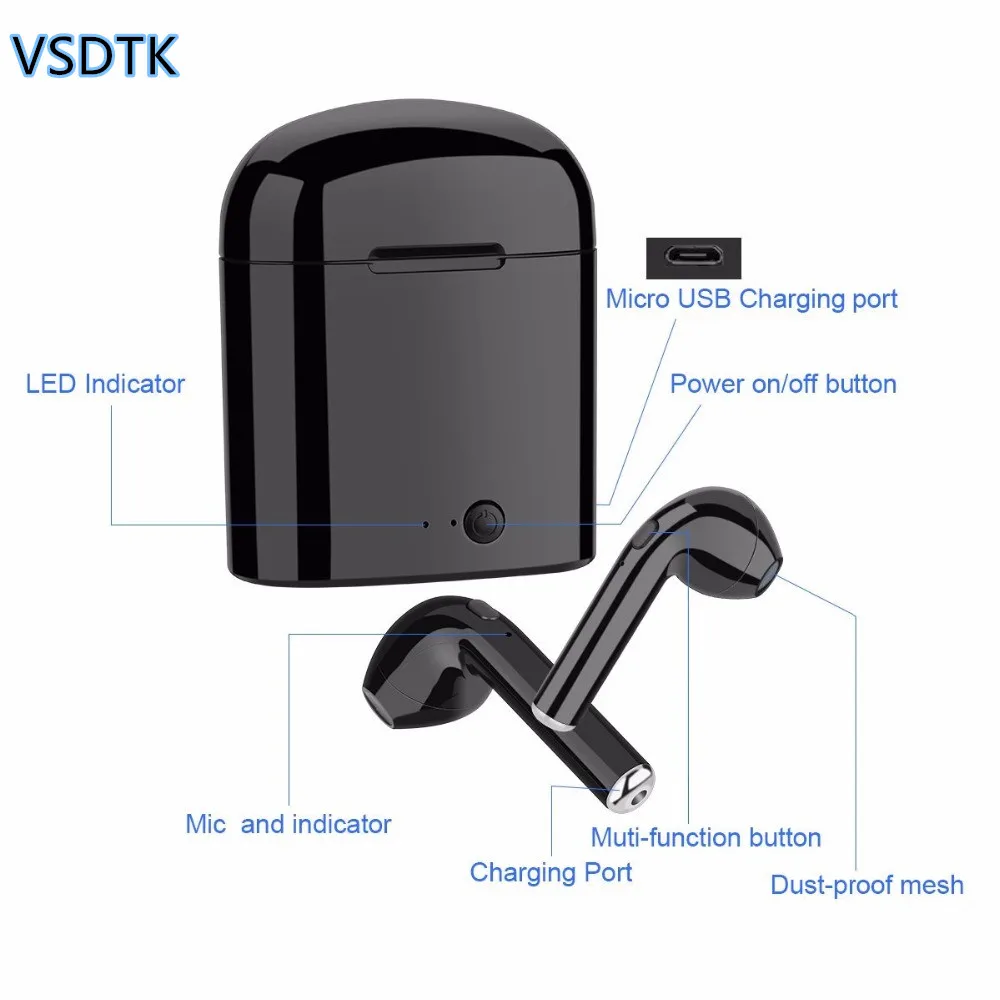 I7s Tws Bluetooth наушники беспроводные с зарядной коробкой для всех