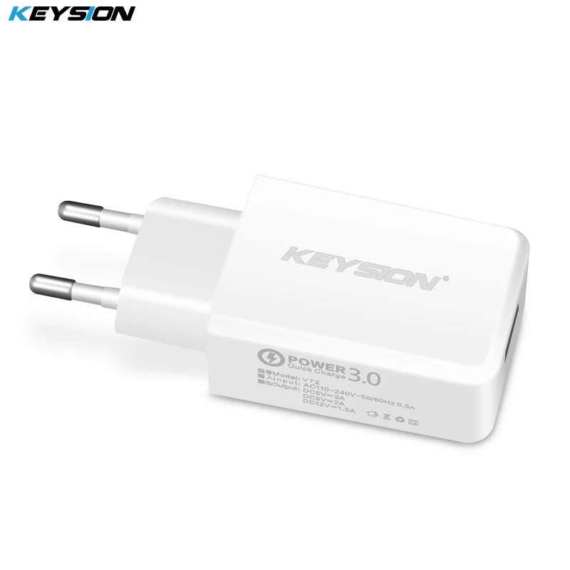 KEYSION Быстрый Зарядное устройство QC 3 0 быстрой зарядки с usb портом для путешествий