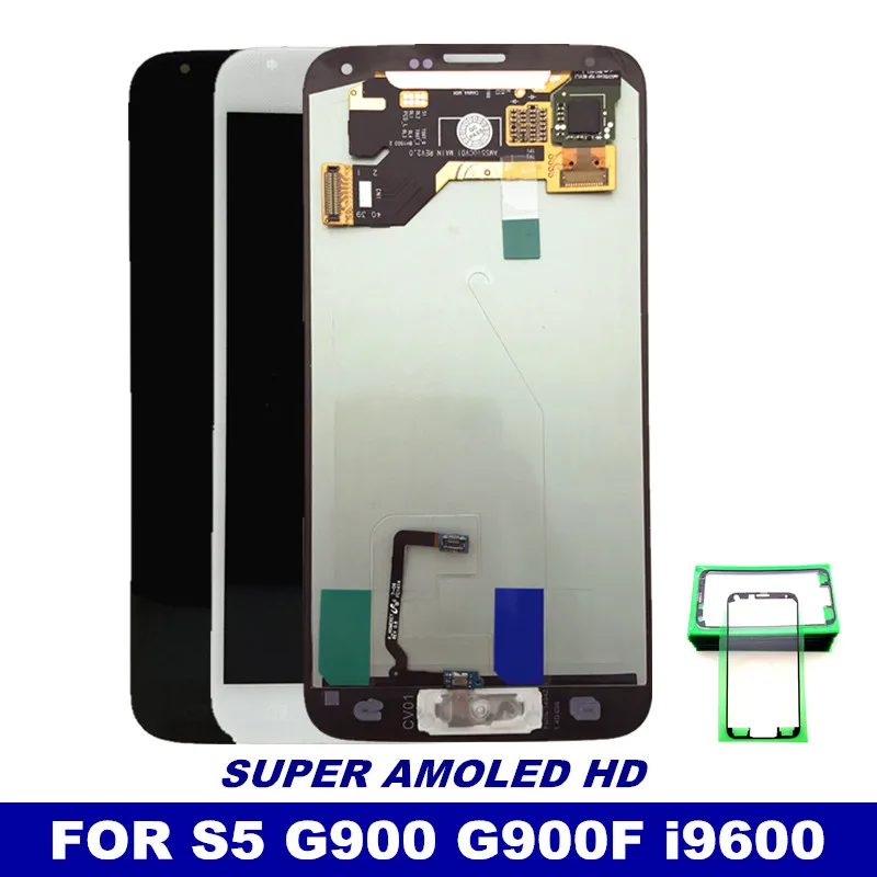 Замена ЖК-дисплея для Samsung Galaxy S5 G900 G900F i9600 G900R G900H ЖК-дисплей кодирующий