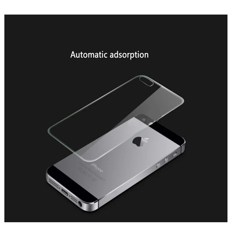 Закаленное защитное стекло на заднюю панель для iPhone 5 5S SE прозрачная ударопрочная