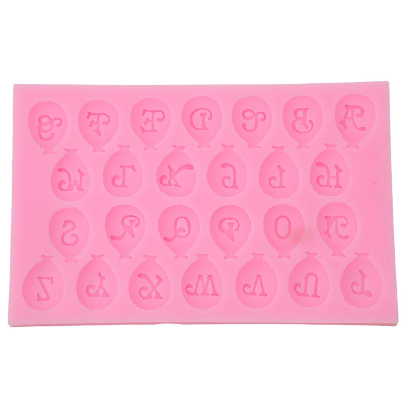 3D воздушный шар алфавитно цифровой формы Помады шоколада силиконовые для