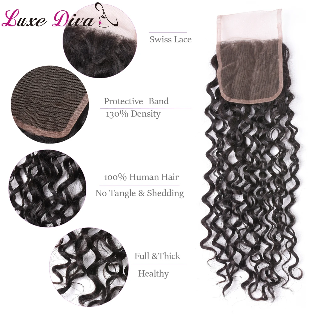 LD Волосы Кудрявые вьющиеся человеческие волосы пучки с закрытием 6 шт./партия