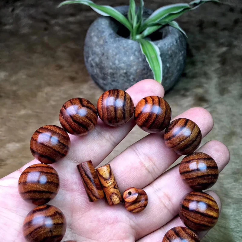 Hainan Huanghua Перламутровые Бусины узор в виде тигровой кожи Пурпурное масло груша