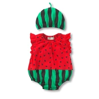 baby bodysuit hat baby boy girl summer clothing strawberry fruit animal cotton jumpsuit watermelon toddler infant clothes