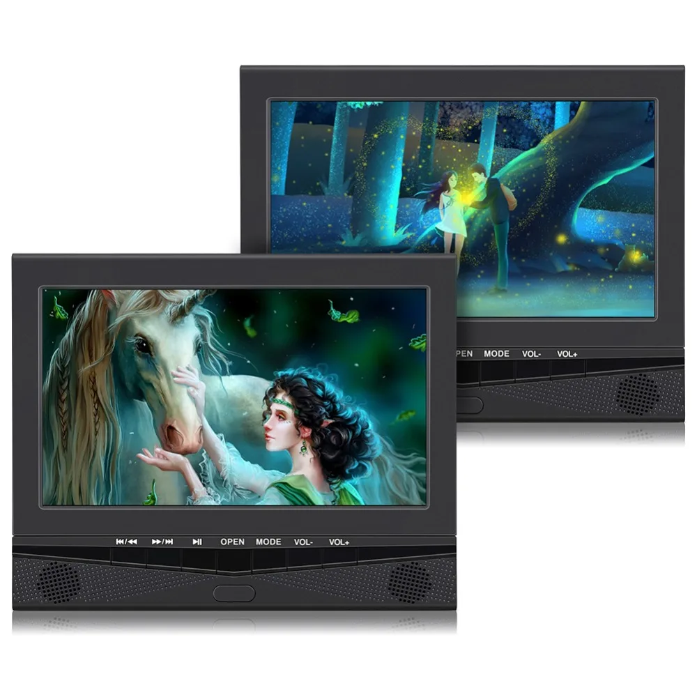 10,1 ''портативный автомобильный подголовник двойной dvd-плеер HD двойной экран автомобильный монитор подголовник dvd-плеер с USB/SD/HDMI/FM передатчиком