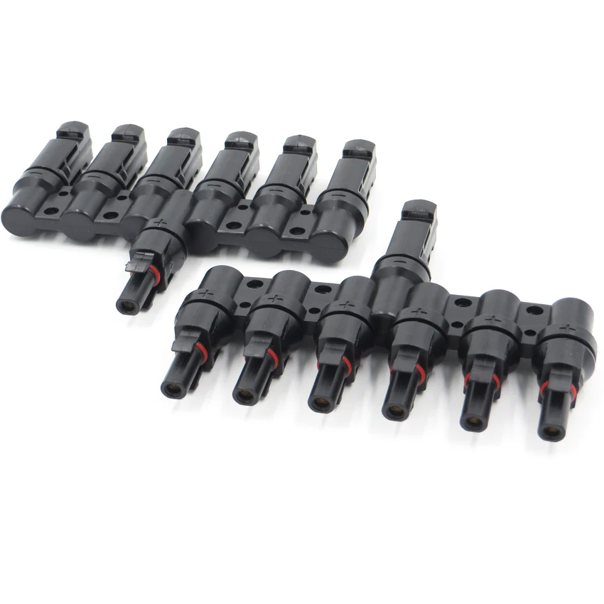 PV 6T Branch parallel connect 6 branch Electrical Solar 30A 1000V Connector Photovoltaic Panel Cable Wire Connection | Обустройство