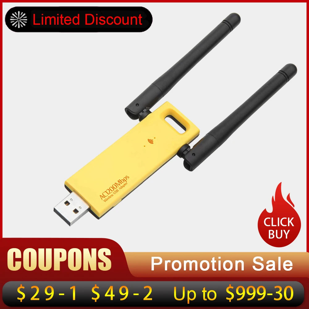 USB 3 0 AC 1200 Мбит/с Беспроводной двухдиапазонный адаптер беспроводной сетевой WiFi 2 4/5