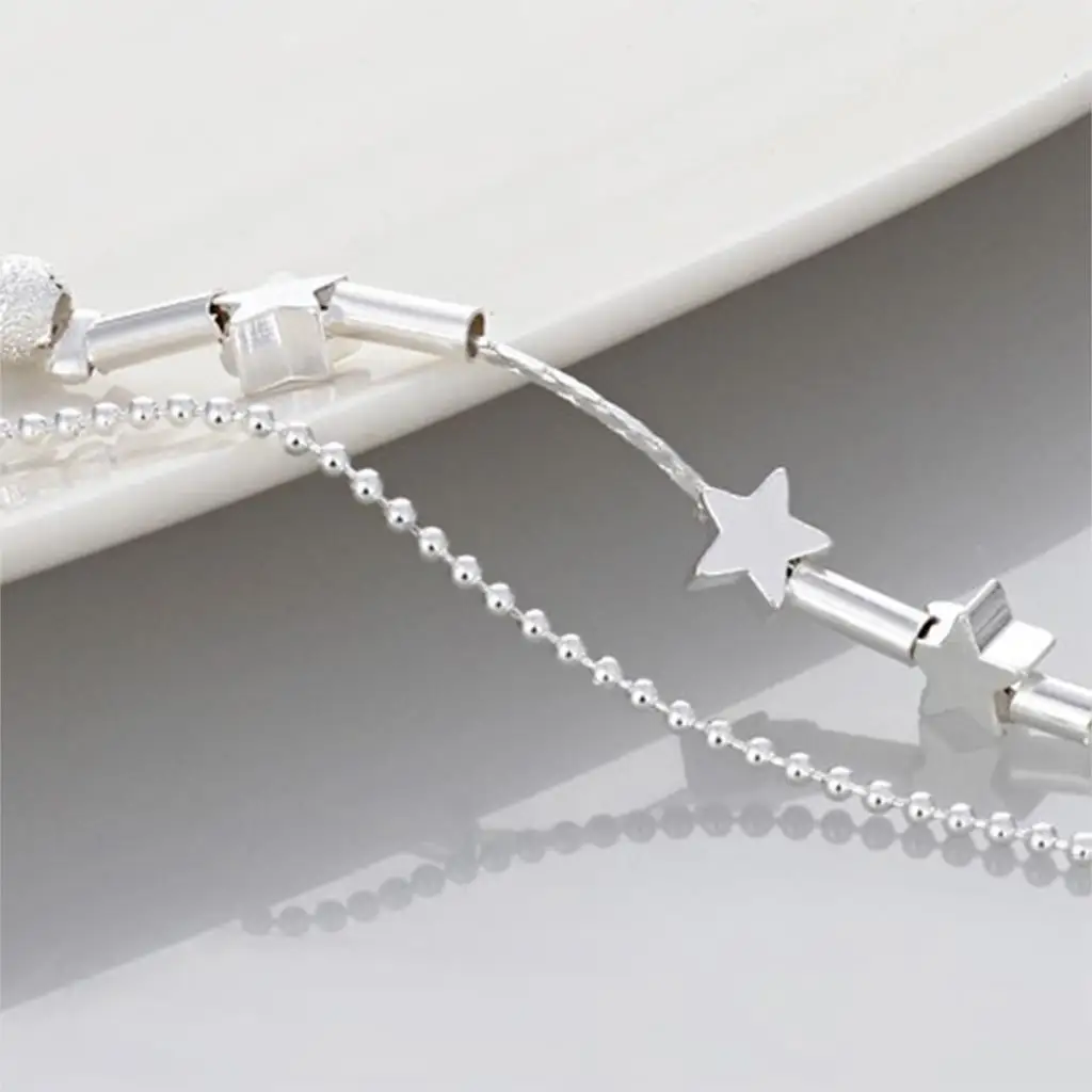 2017 Женский Серебристый браслет на ногу в форме звезд лодыжку модные браслеты для