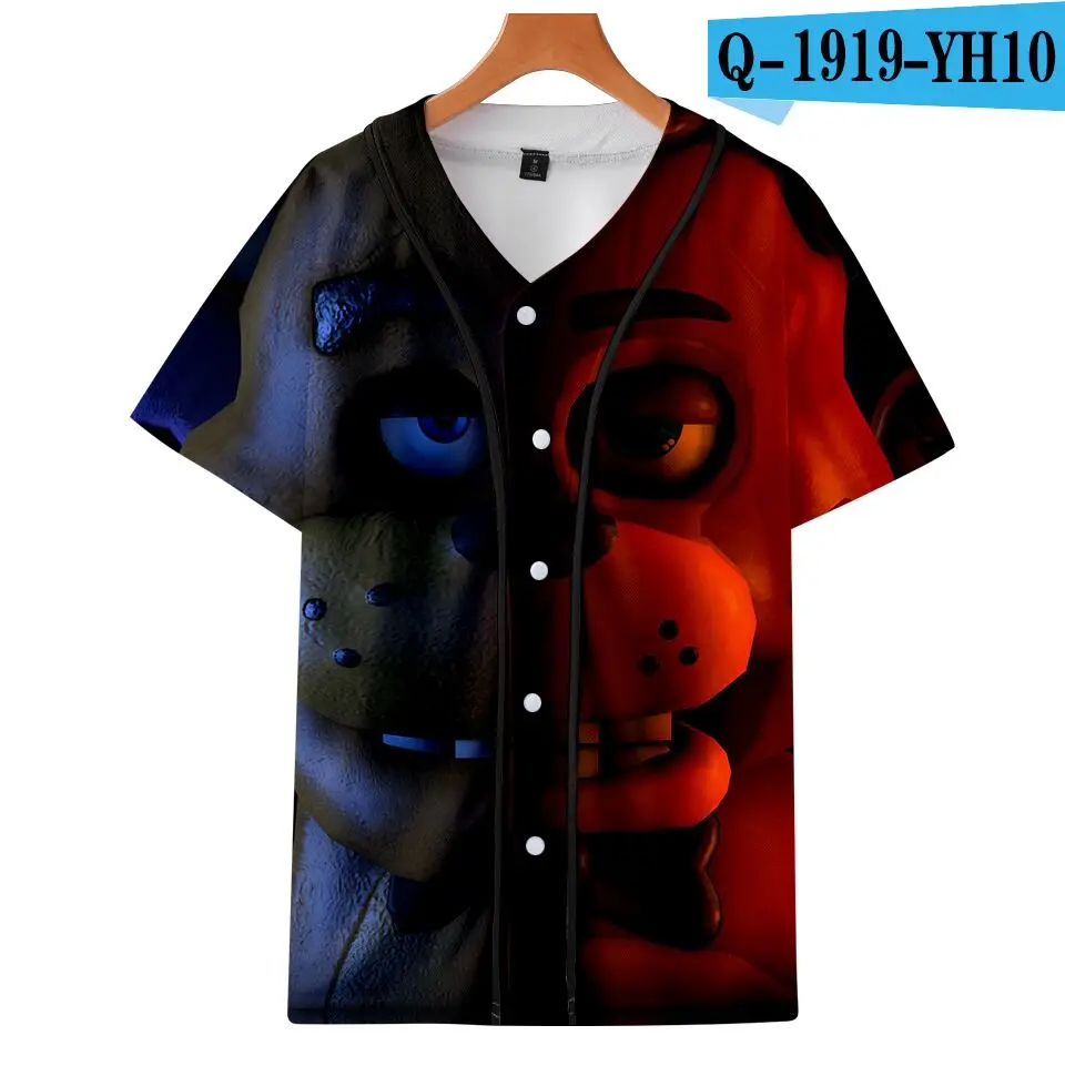 color at picture Бейсбольная Футболка «пять ночей с Фредди» топы, одежда для мальчиков и девочек Летняя футболка с короткими рукавами Повседневная одежда детская футболка для мальчиков - Color: color at picture