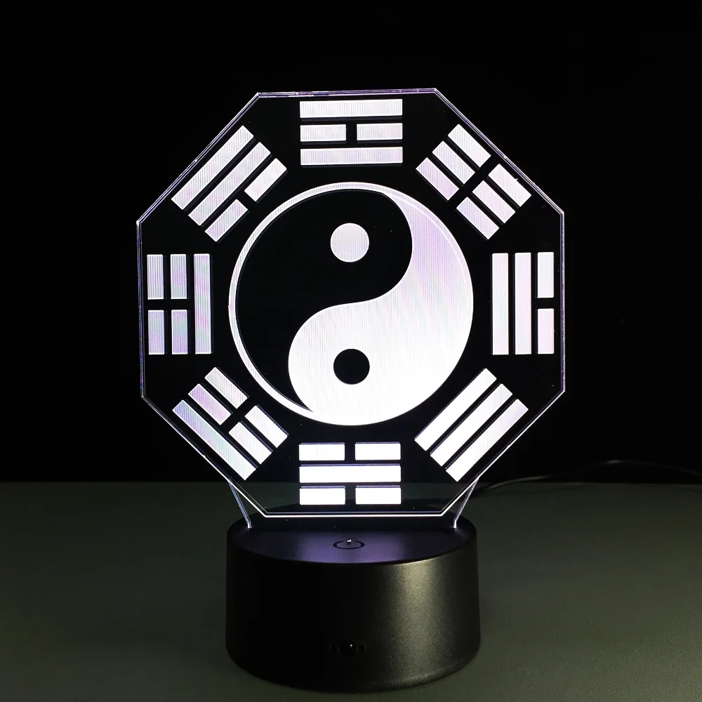 Светильник Tai Chi в форме Багуа светодиодсветодиодный лампа с иллюзией виде